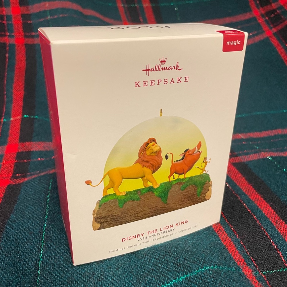 NIB 2019 Hallmark Keepsake Xmas Ornament “Disney The Lion King” 25th Anniversary